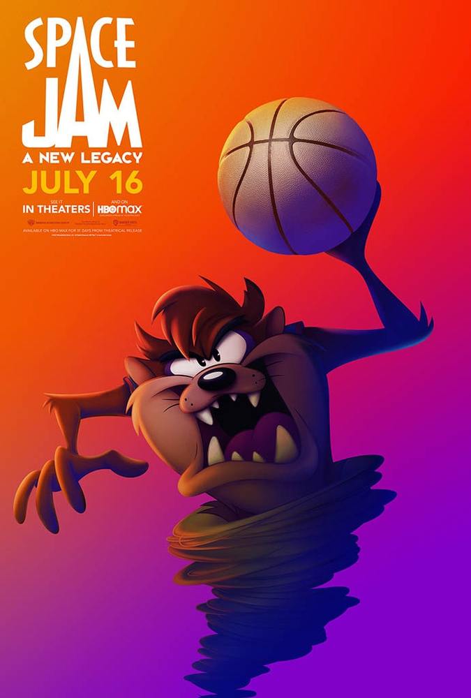 جیم کامینگز در پوستر فیلم «هرج و مرج فضایی: میراث جدید» (Space Jam: A New Legacy)